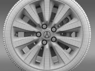 Acura RLX Sport Hybrid wheel 3D model