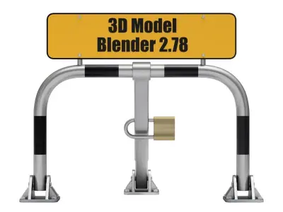 Parking Barrier 3D model buy