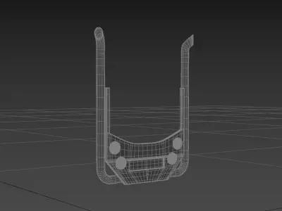 Truck Back Cab Plate 6 3D model