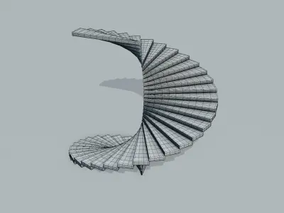 Spiral Stairs Free 3D model
