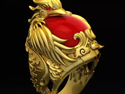 Nhan Nam Phuong Hoang - The Phoenix Ring 3D print model