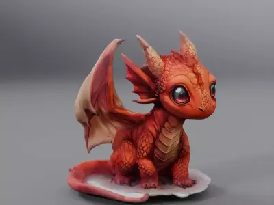 red dragon baby 3D model