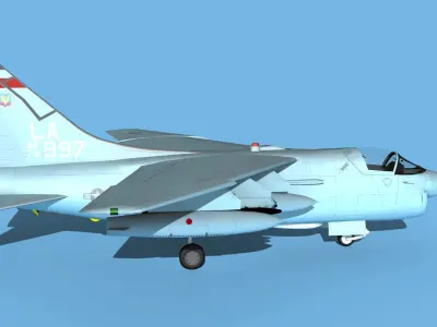 Chance Vought A-7E Corsair II V08 USAF 3D model