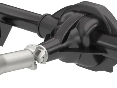 HEAVY DUTY AXLE AND DRIVESHAFT 3D model