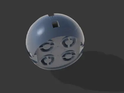 DRONE IO SFERICO DI 19CM 4 ELICHE 3D print model