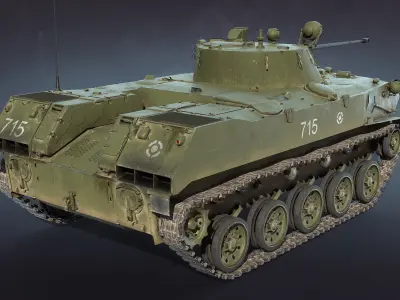 BMD-2 LOD1 Low-poly 3D model