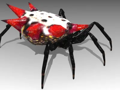 Spinybacked Spider Low-poly 3D model