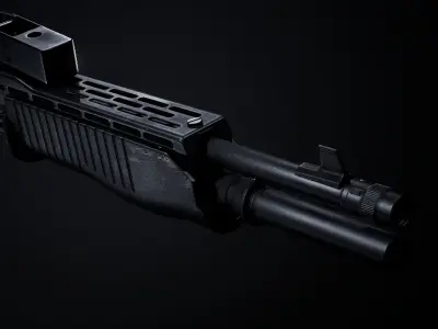 SPAS 12 PBR Low-poly 3D model