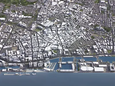 Liverpool - 3D City Model Low-poly 3D model