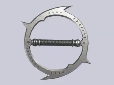 Fantasy chakram Low-poly 3D model get