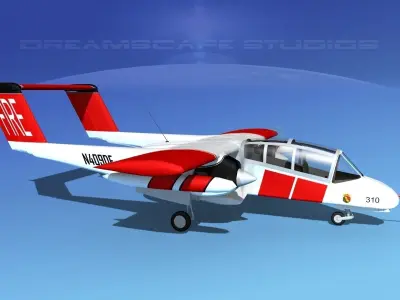 Rockwell OV-10 Bronco California Fire Department 3D model