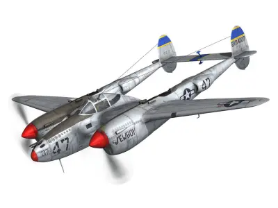 Lockheed P-38 Lightning - Jewboy 3D model