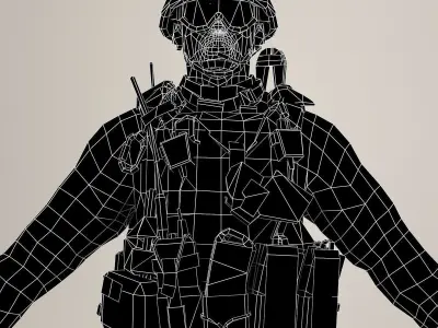 Soldier Lite V1 NR 3D model