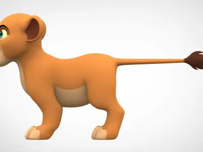 Lion Cub 3D model