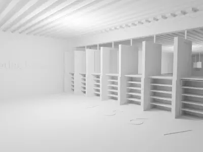 Shooting Range Low-poly 3D model