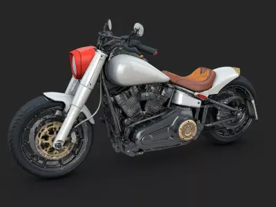 Custom Shopper white and red wide body High Poly Resolution 3D model