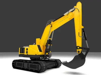 Excavator 001 3D model
