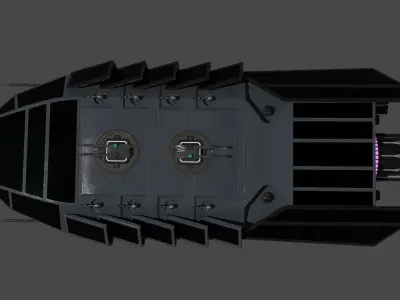 Archimedes-class Escort Frigate Low-poly 3D model