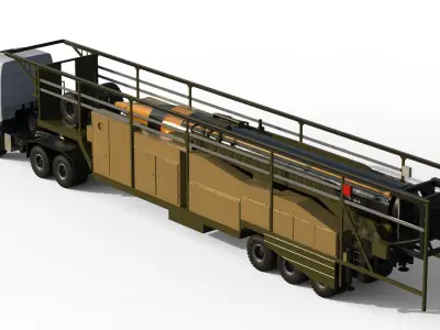 Kheibar iranian ballistic missile 3D model