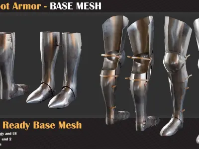  20 Foot Armor BASE MESH - VOL 16 3D model