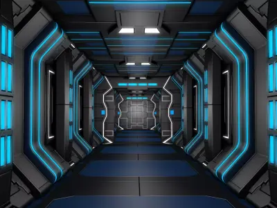 Sci Fi Corridor  3D model 75