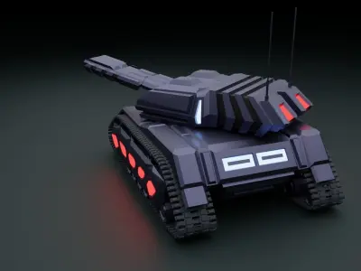 Tank - Scifi - Terminator Mk1 Low-poly 3D model