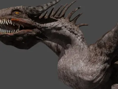 DRAGON BLENDER 2 Low-poly 3D model