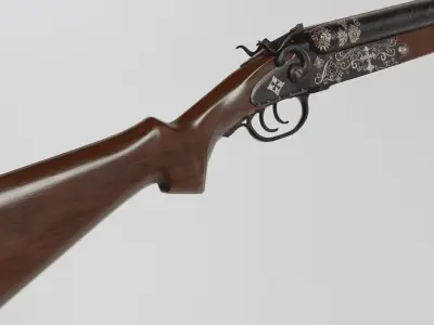 Exorcist Double Barrel Low-poly 3D model