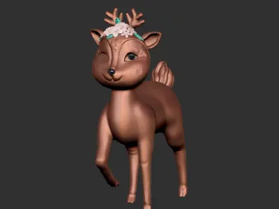Cute Deer Free 3D model