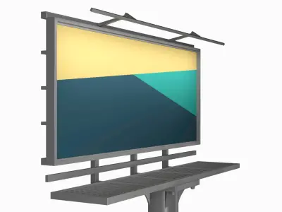 Billboard on pole 3D model