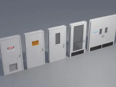 Industrial Doorways 4K and 2K 3D model