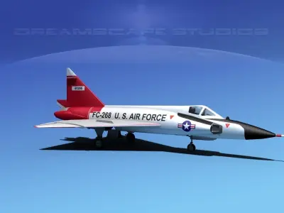 Convair F-102 Delta Dagger V05 USAF 3D model