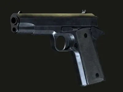 Clt-1911 WW2 Realistic sidearm Low-poly 3D model