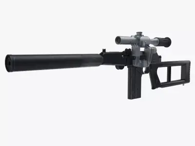Sniper Rifle VSK-94 3D model