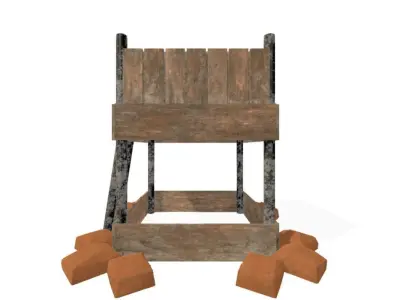 Gun Tower 2 Free low-poly 3D model