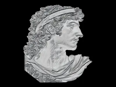 Alexander the Great reliaf 3D print model