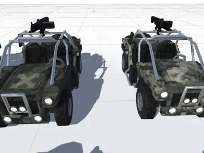 Combat Vehicle Free low-poly 3D model