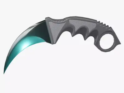 3D Karambit Knife - 3D Low-Poly model Low-poly 3D model