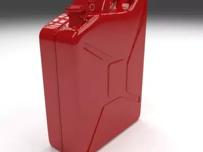 Jerry Can Red Low-poly 3D model