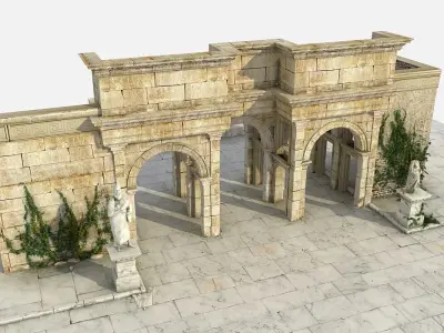 Ancient Ruin Gate 3D model