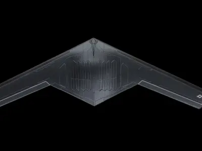 B-21 Raider  Concept American strategic bomber Low-poly 3D model