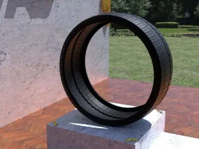 ORTAS TIRE NO 29 GAME READY Low-poly 3D model