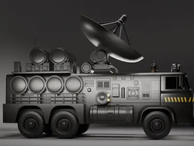 Signal Titan Tactical Broadcast  Vehicle Low-poly 3D model