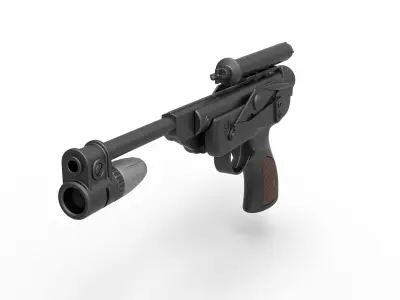 Blaster pistol DL-18 from Star Wars Return Of The Jedi 3D model