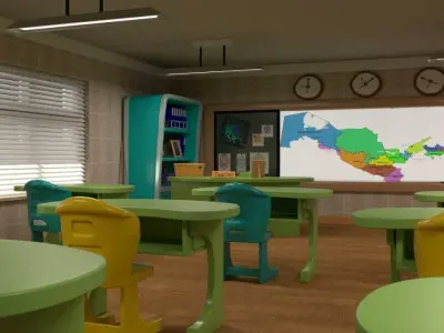 classroom 3D model
