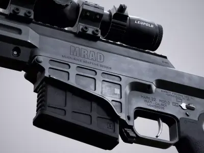 Barrett MRAD Low-poly 3D model