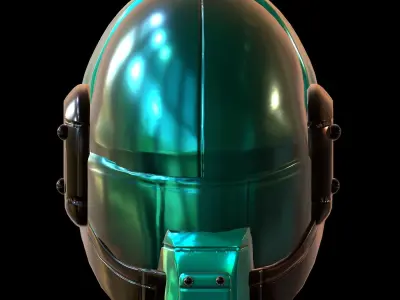 Gas mask helmet 3d model scifi Low-poly  Low-poly 3D model 572
