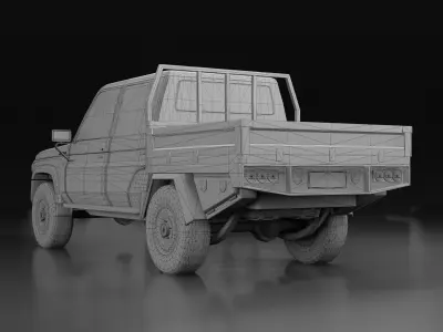 Land Cruiser 79 Series 2018 Low-poly 3D model