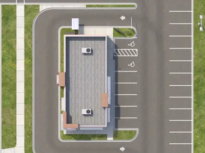 Retail-038 Burger King-002 With Site 3D model