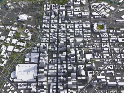 Denver Low-poly 3D model